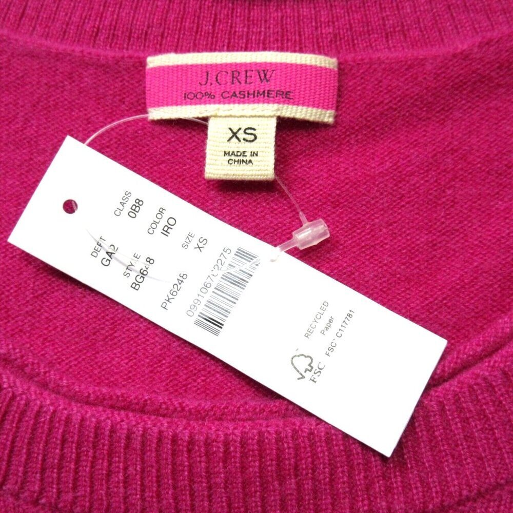 NWT J.Crew Short-sleeve Cashmere Relaxed T-shirt in Icy Rose Pink Sweater XS - Picture 3 of 3
